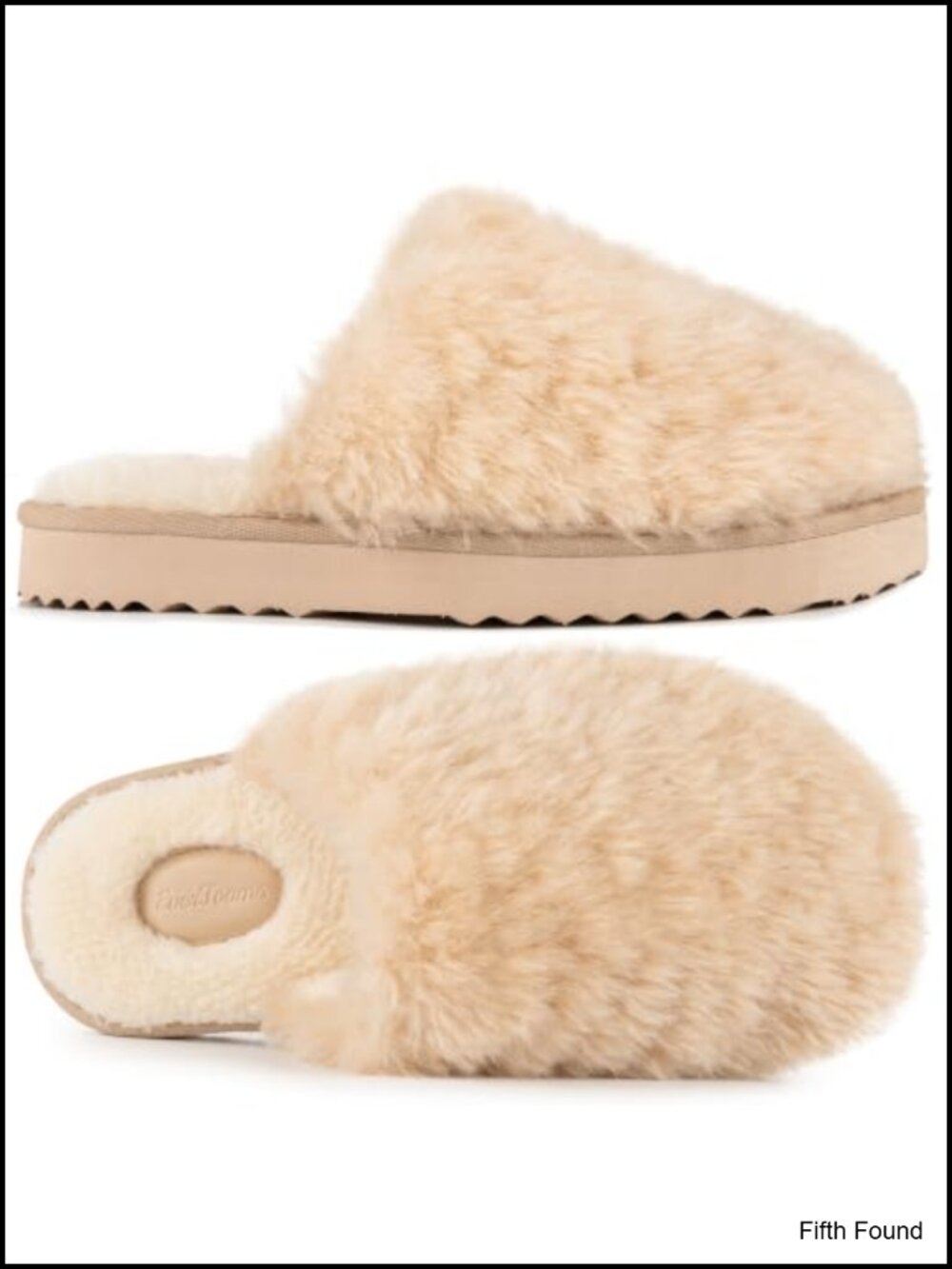Women's Memory Foam Slippers Faux Fur Scuff Indoor Outdoor